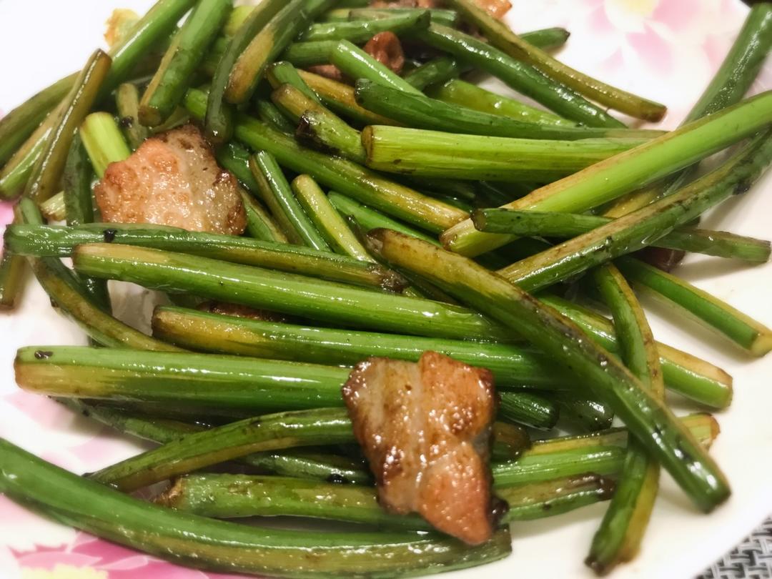 肉丝炒蒜苗