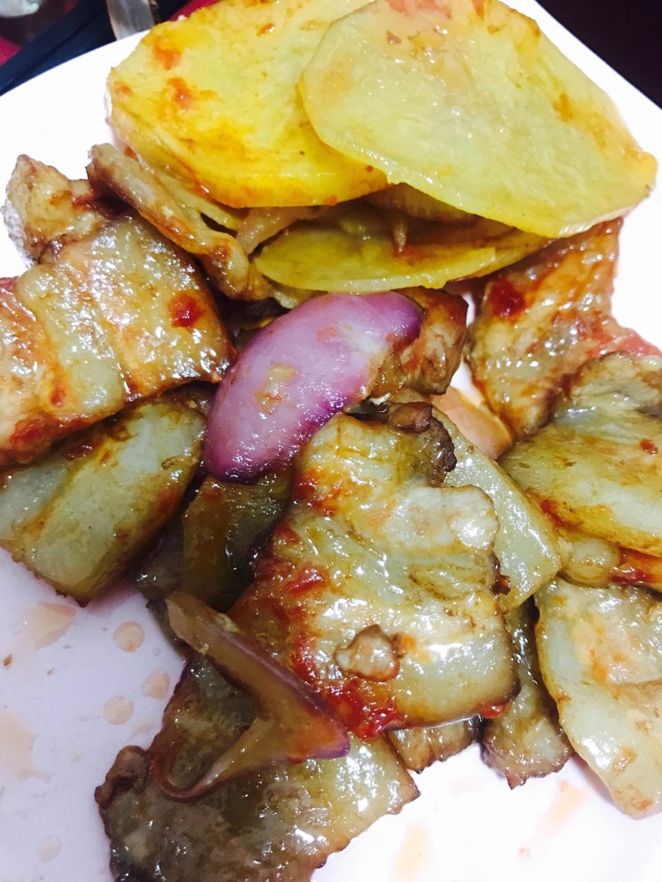 烤箱版土豆烤五花肉