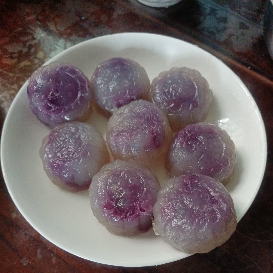 艾冉儿做的西米紫薯水晶糕