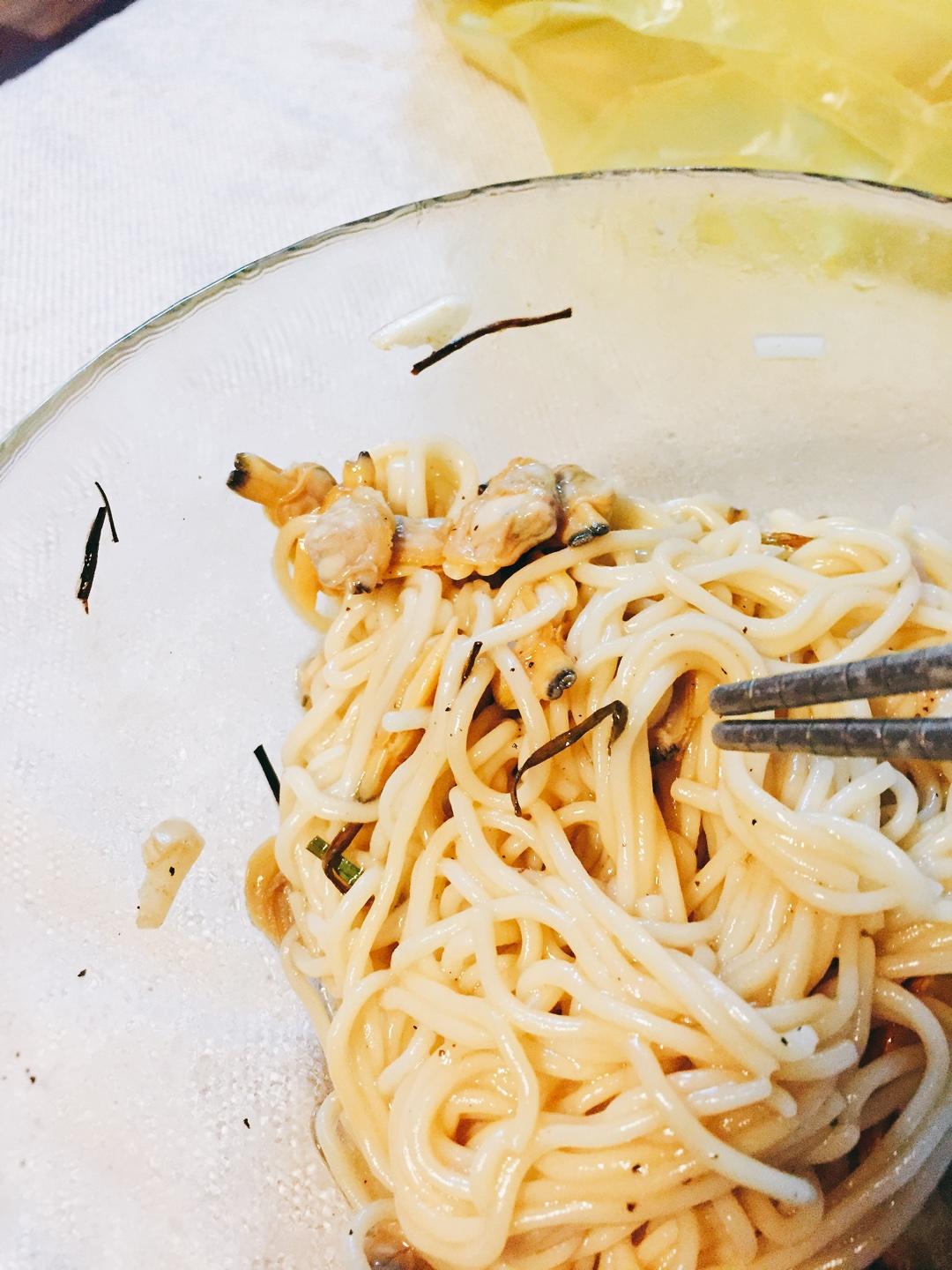 蛤蜊葱油拌面（大蒜版）