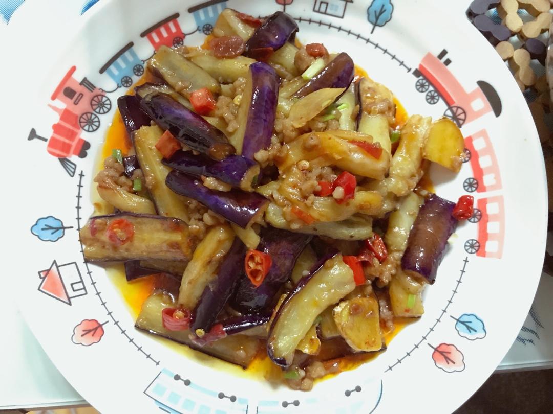 红烧肉沫茄子