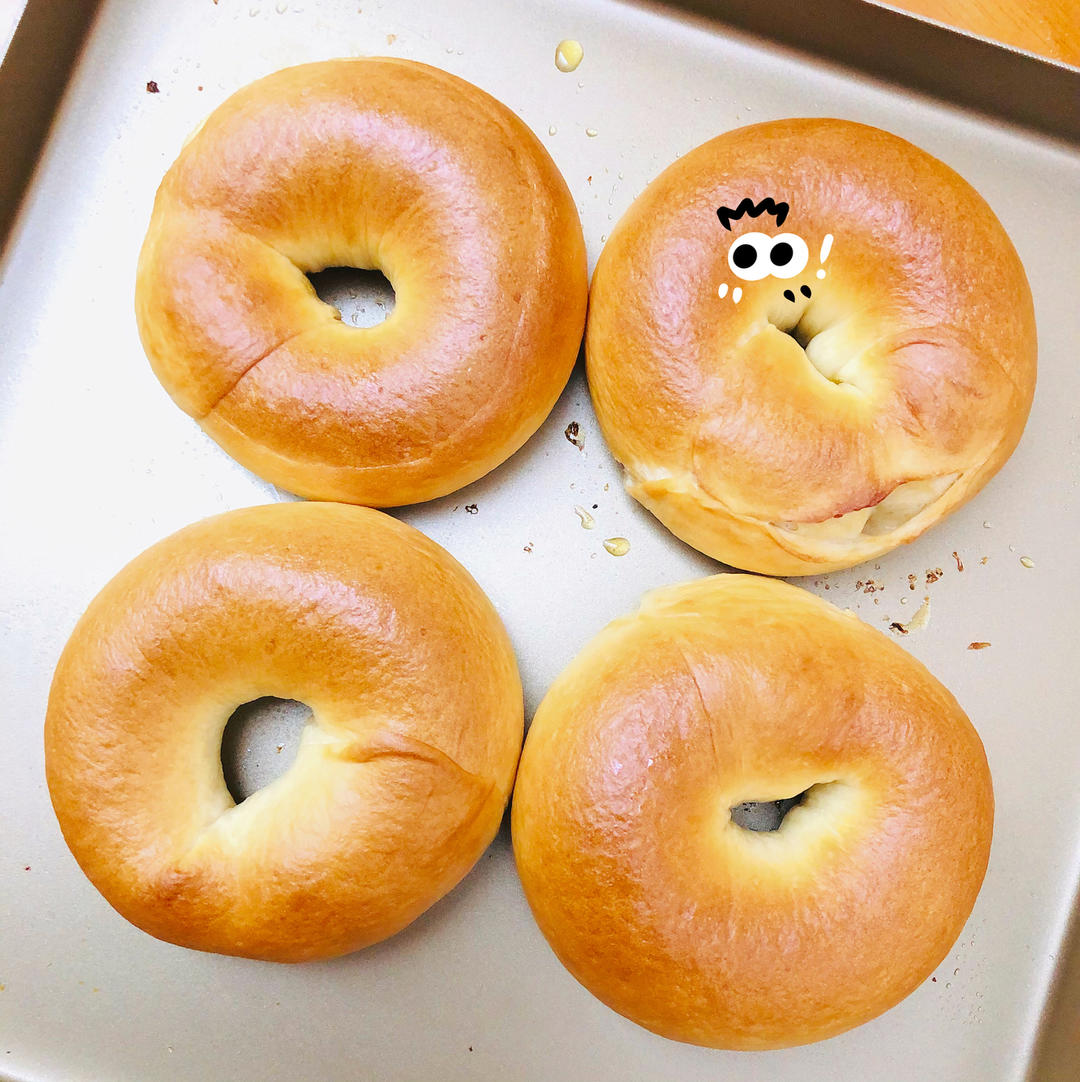 奶盐贝果｜无油低糖