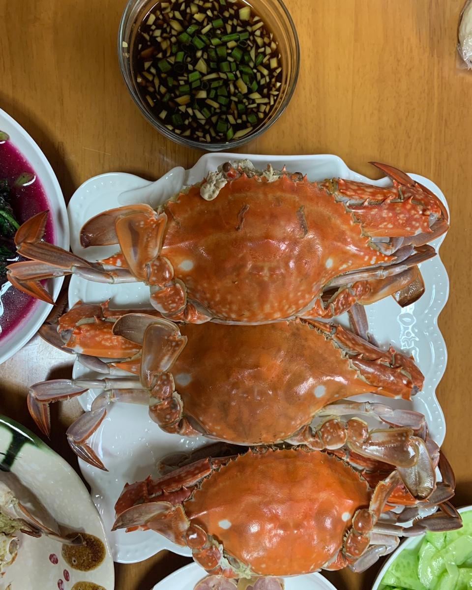 家常版清蒸梭子蟹，用料简单