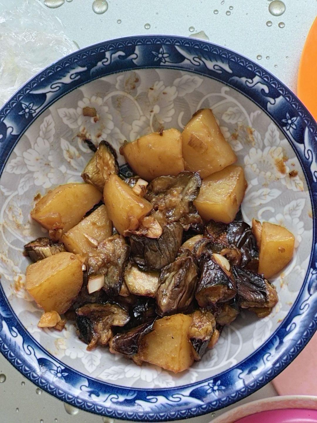 不用油炸的茄子烧土豆