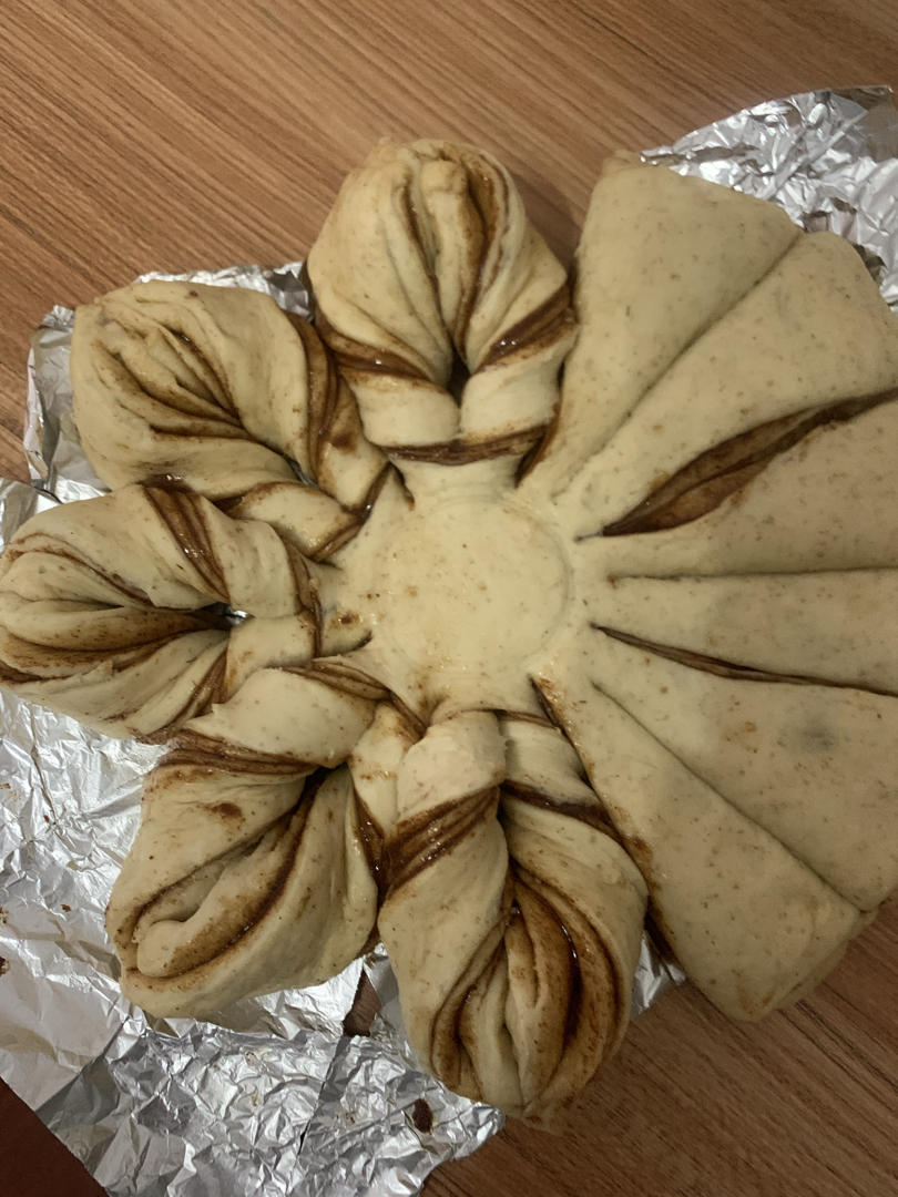 ins网红圣诞红糖肉桂雪花全麦面包（一次发酵）B83