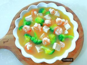 西兰花虾仁豆腐汤的做法 步骤7