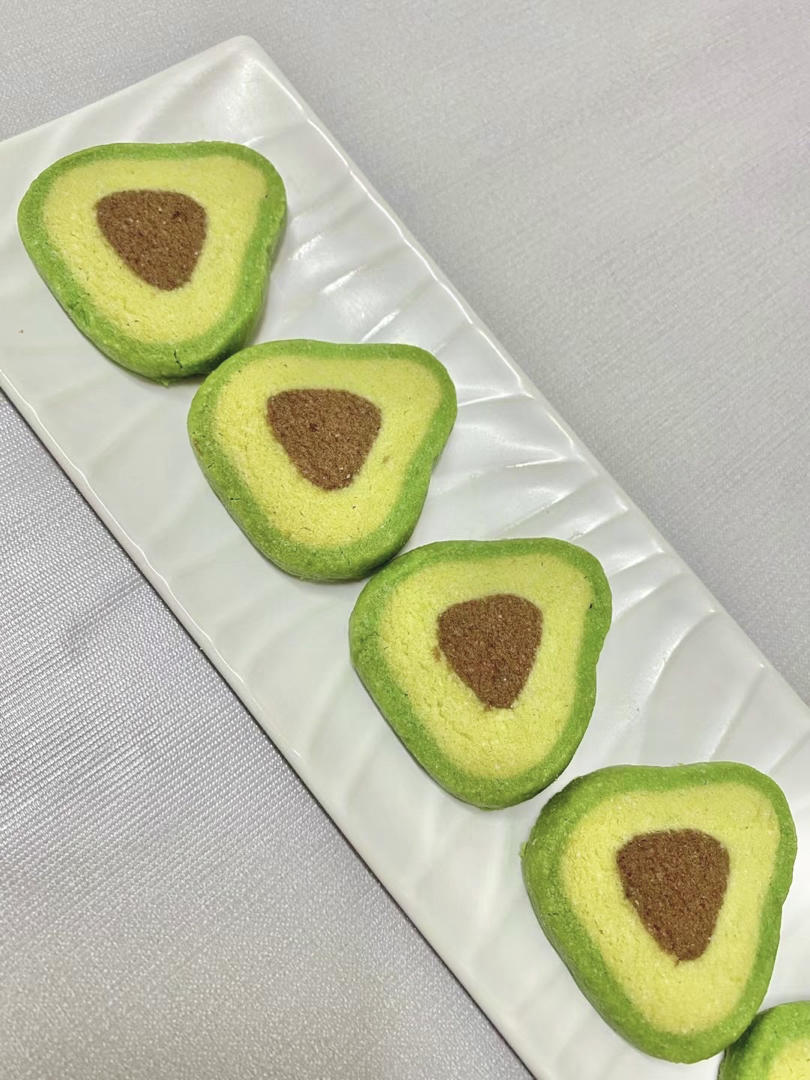 🥑免打发，免模具，清新小可爱—牛油果造型曲奇饼干