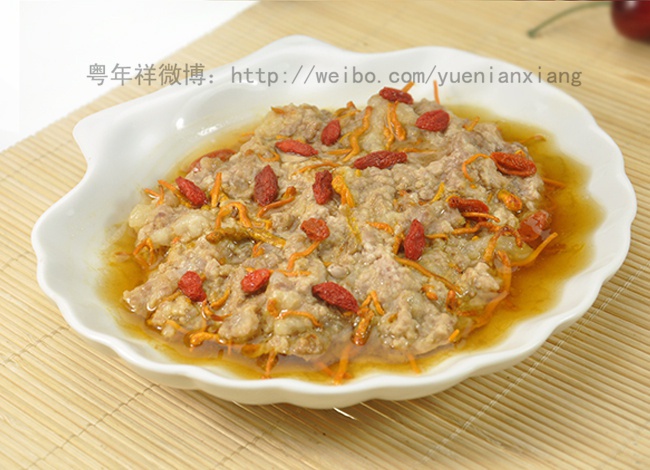 美味家常菜——虫草花蒸肉饼