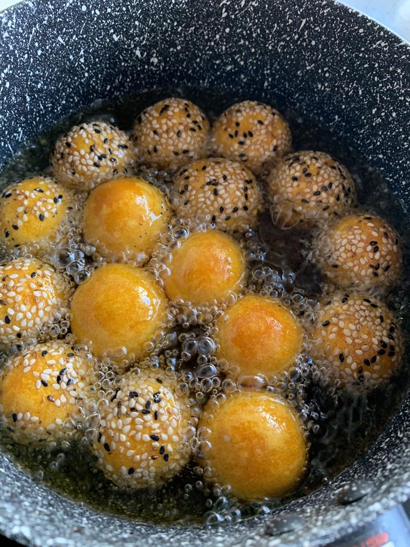 南瓜糯米粉空心麻球