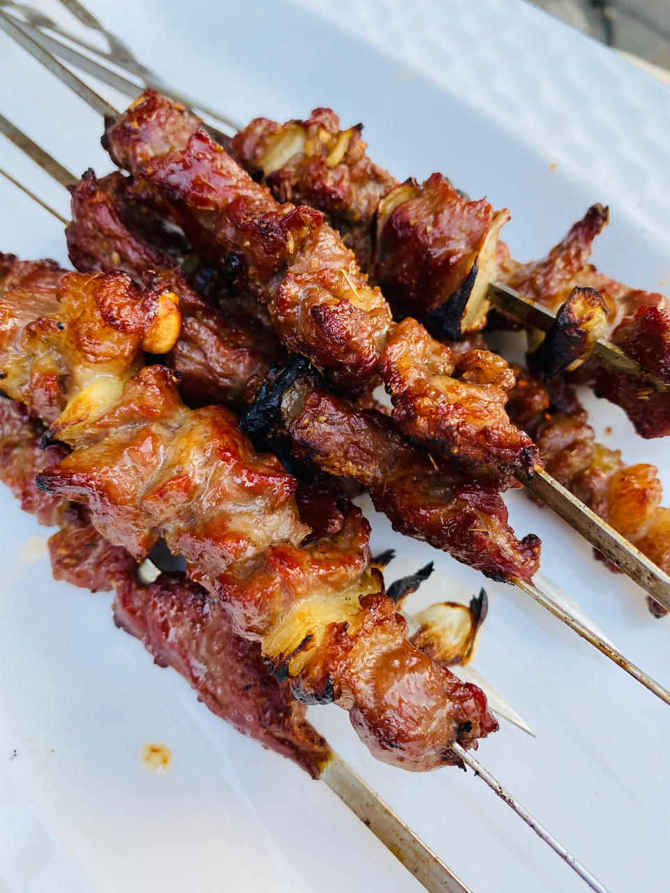 羊肉串用家里烤箱烤出明火烧烤的味道！