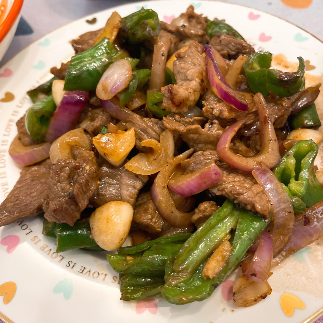 青椒洋葱炒牛肉丝
