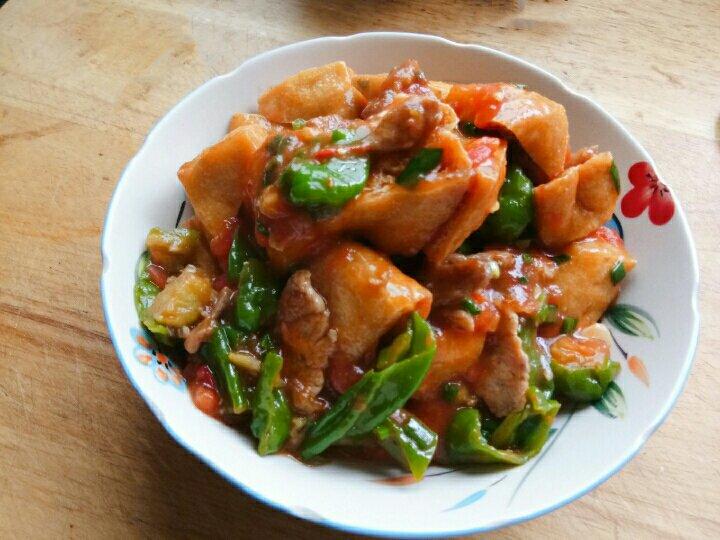 青椒油豆腐