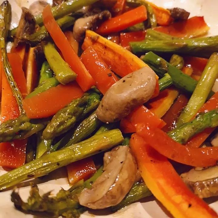 烤芦笋胡萝卜（轻断食食谱）