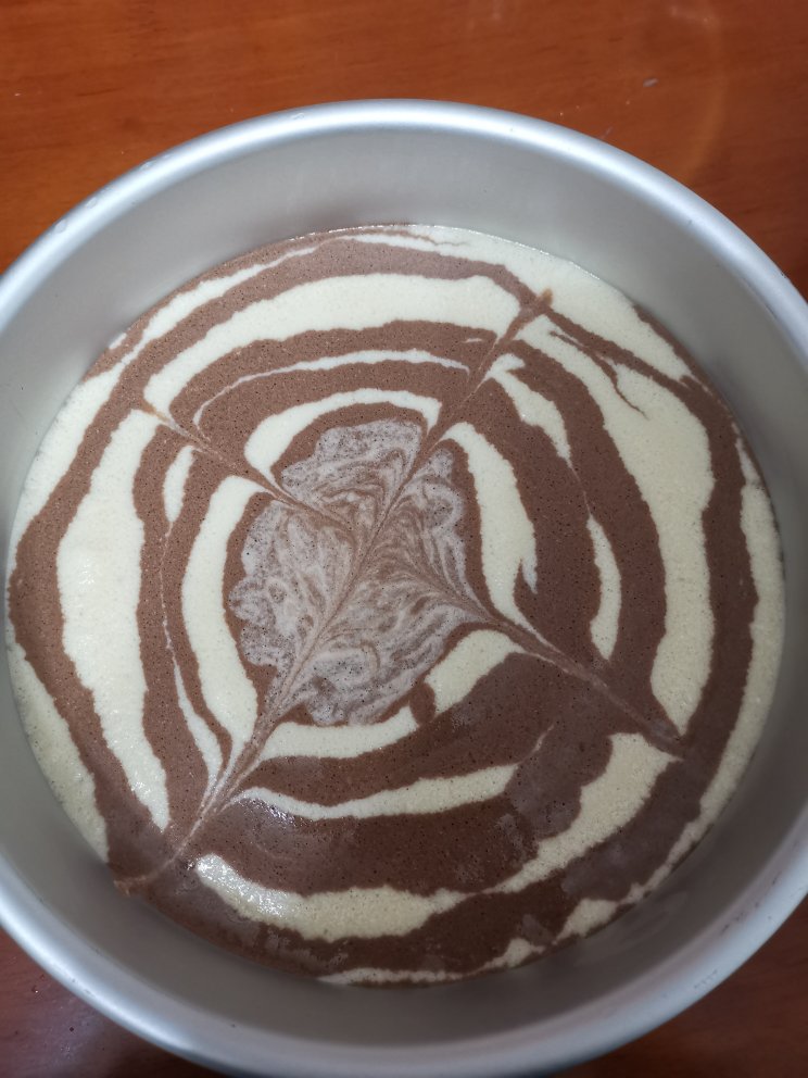 巧克力斑马纹戚风蛋糕（8寸）