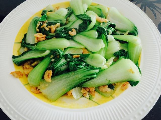 蒜蓉海米油菜的做法