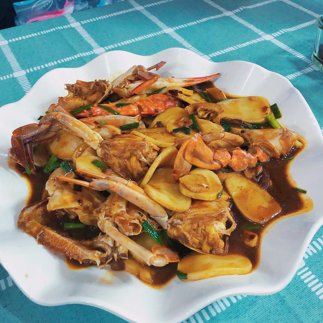 梭子蟹炒年糕