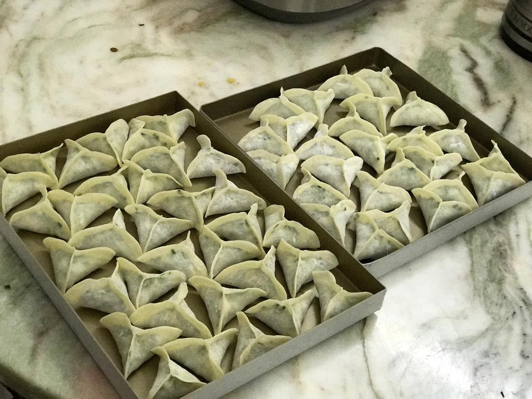韭菜鸡蛋马蹄素饺子