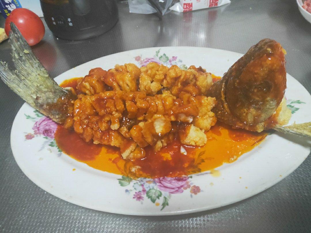 厨师长教大家：“松鼠鱼”的家常做法，酸甜可口