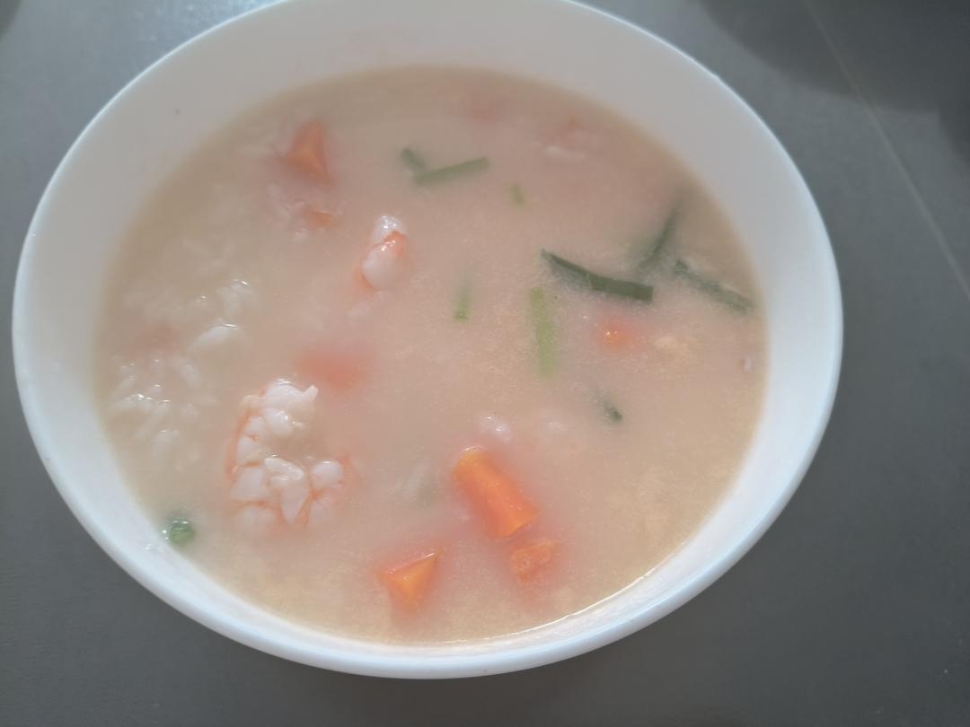 虾仁蔬菜粥
