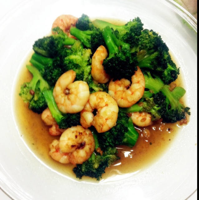 夕小颜做的西兰花炒虾球