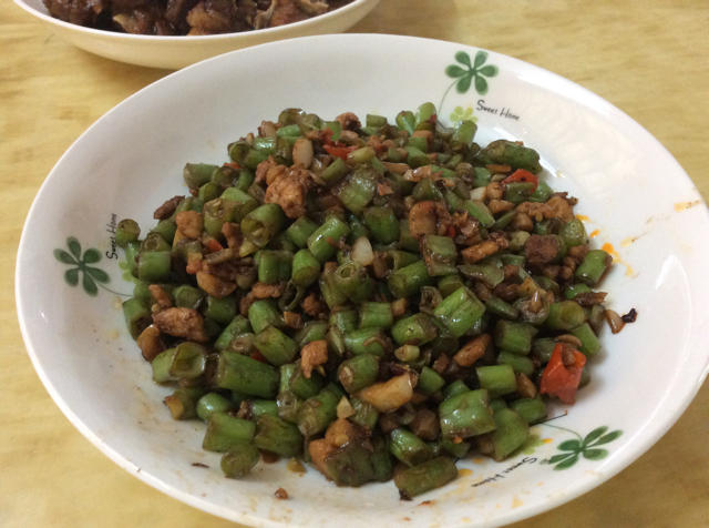 肉沫豆角下饭菜