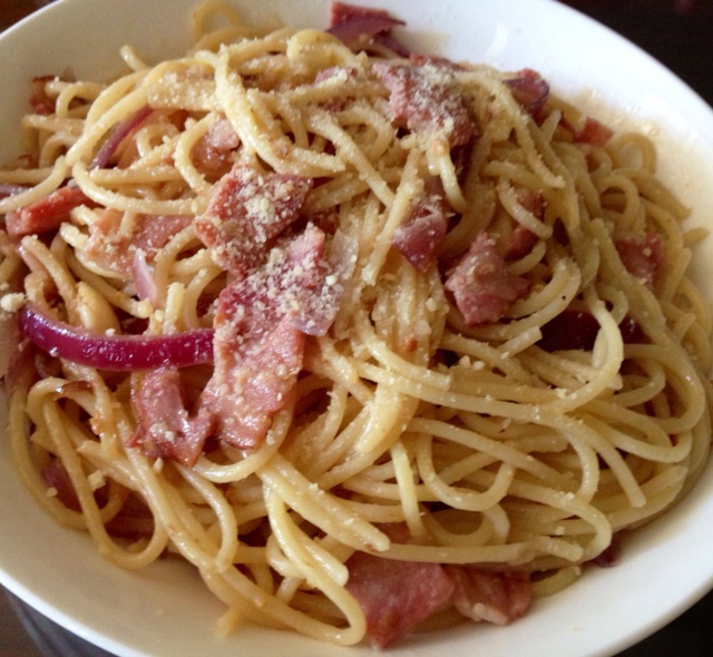 白汁培根意面Spaghetti with bacon and white sauce