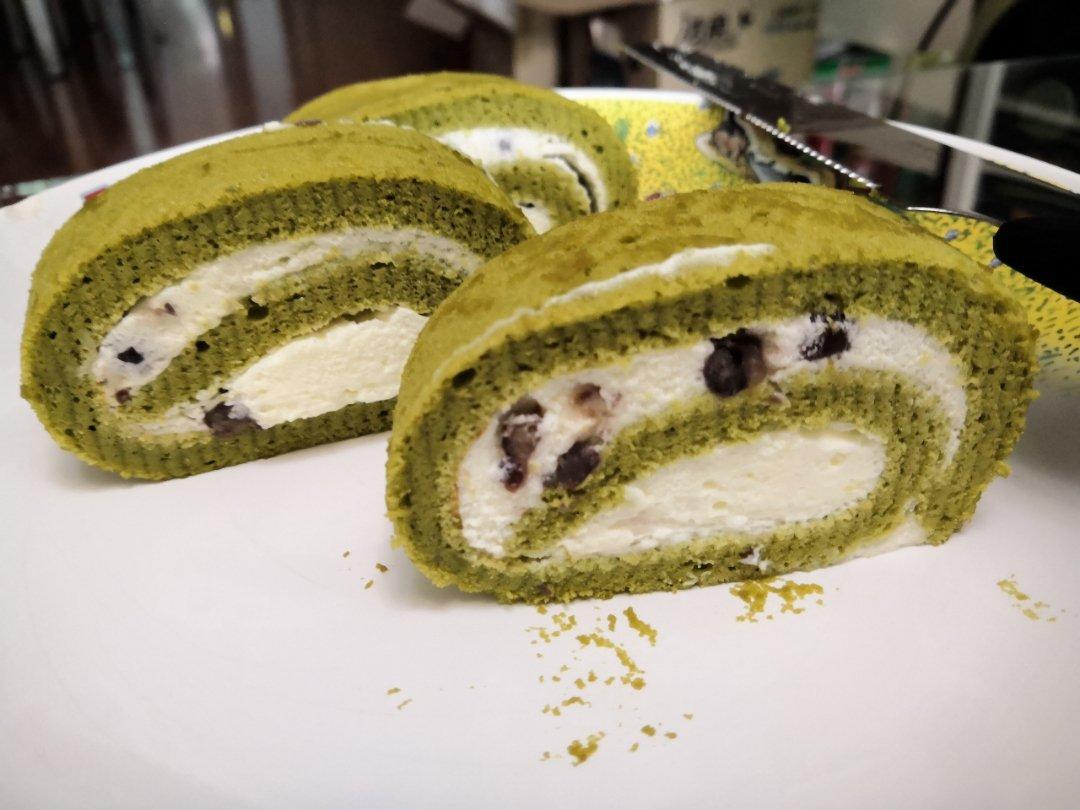 抹茶红豆蛋糕卷