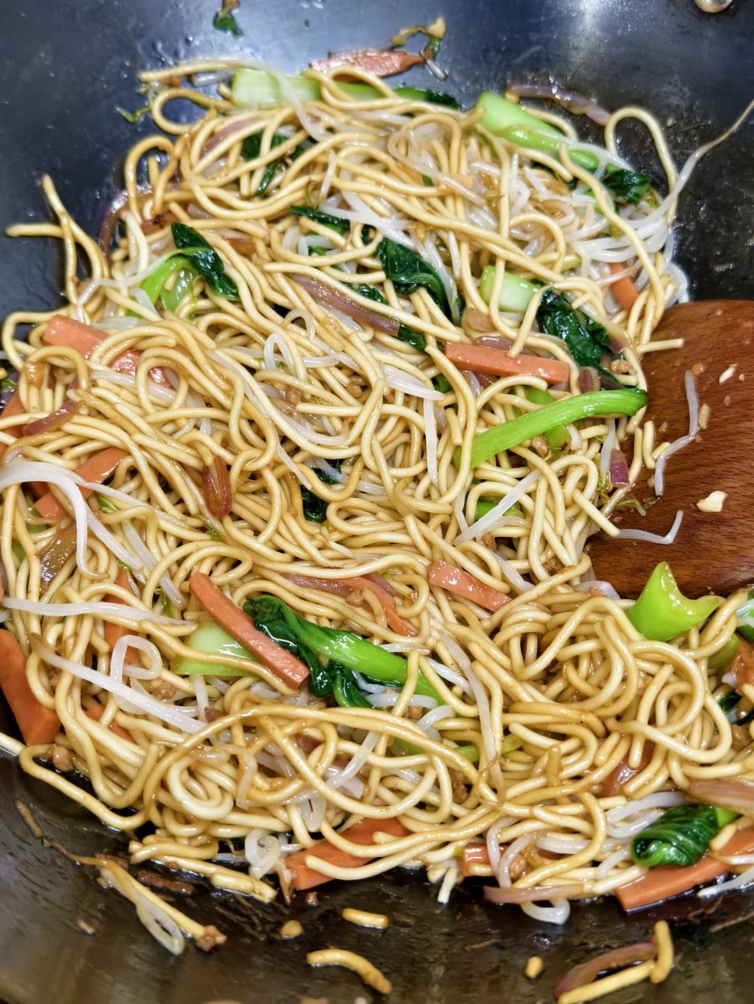 简单炒面吧的做法