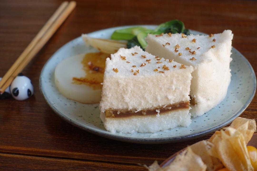 人人都会做的桂花糕+豆沙松糕