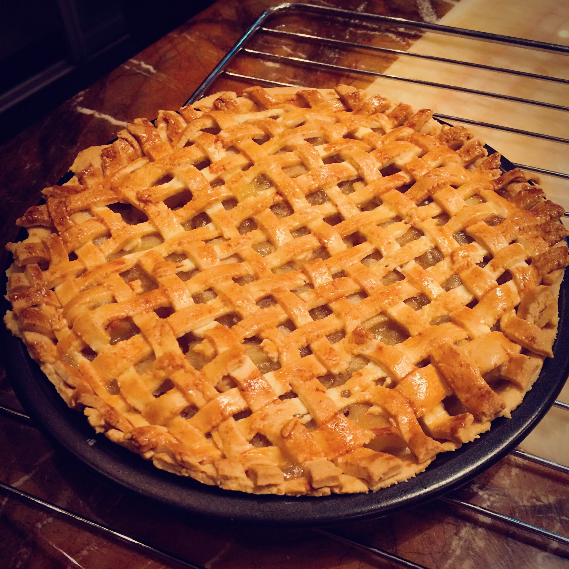原味雪布蕾做的苹果派