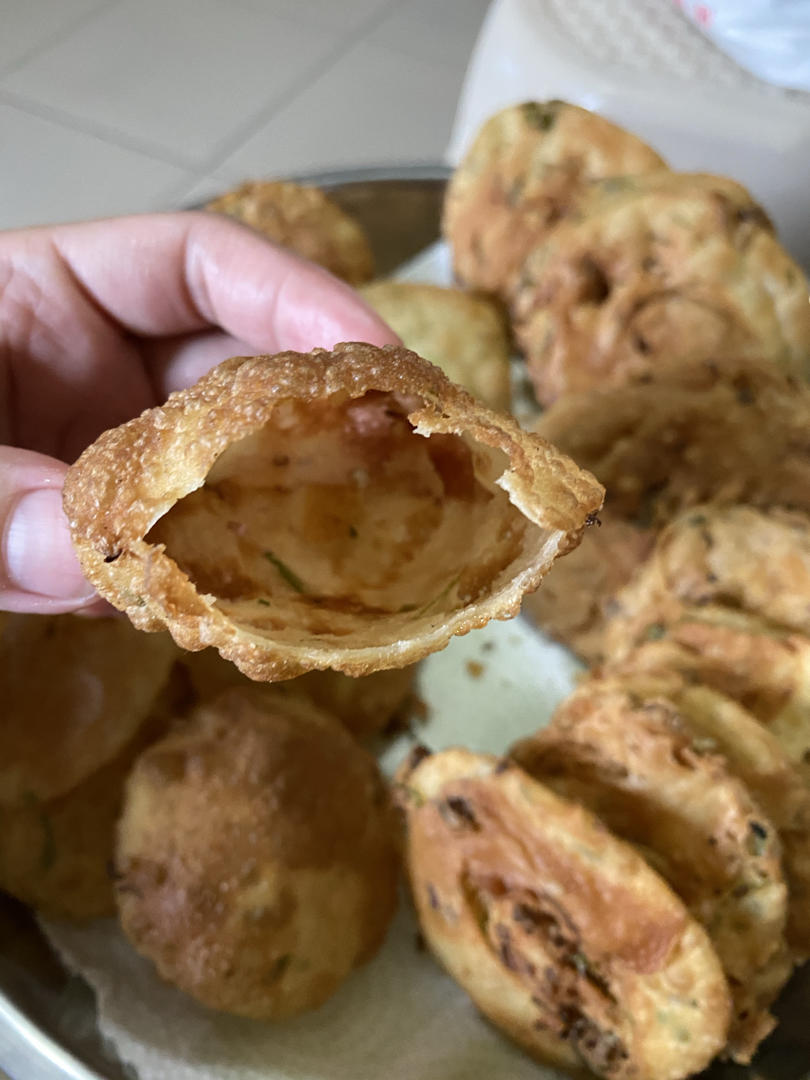 空心气球葱油饼