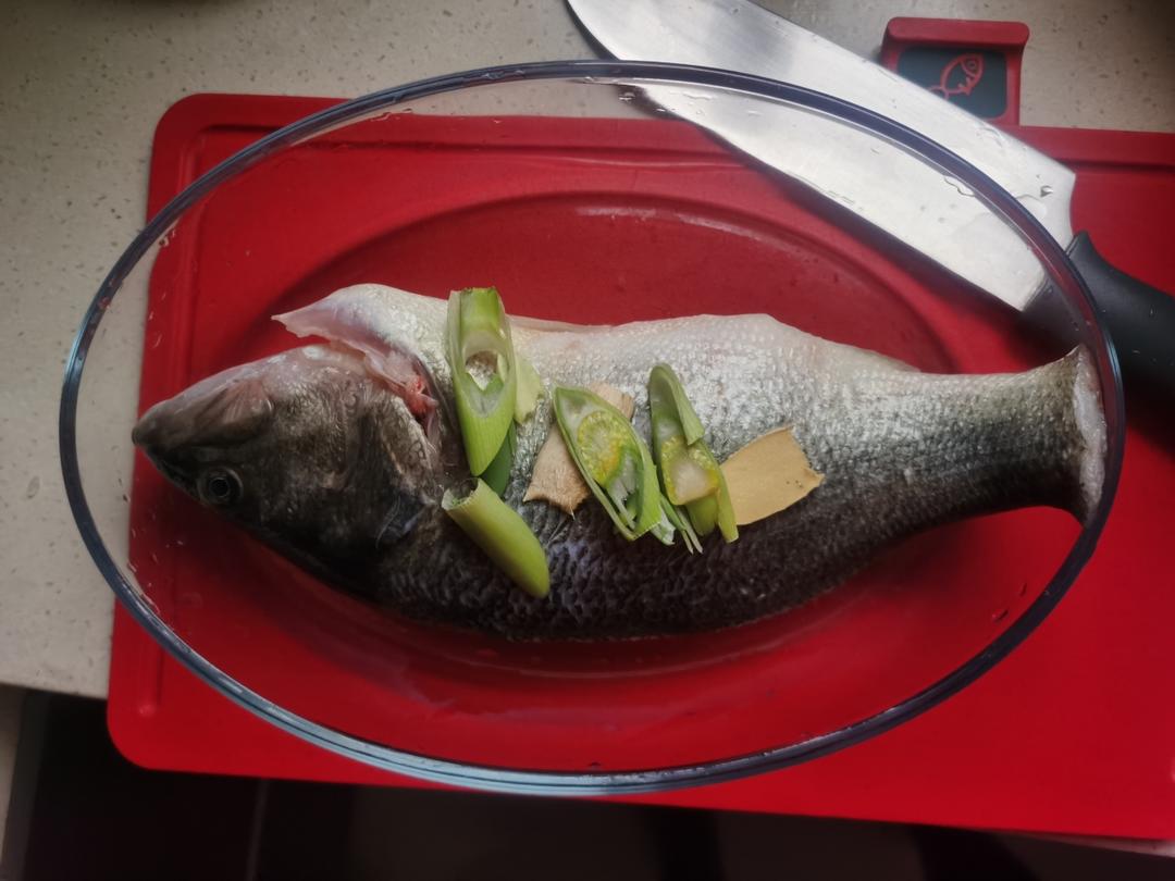 👆【蒸炖锅打卡戳这】清蒸鲈鱼-3月美食日记打卡