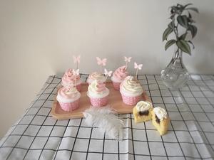 粉色治愈系纸杯蛋糕（topping部分）的做法 步骤7