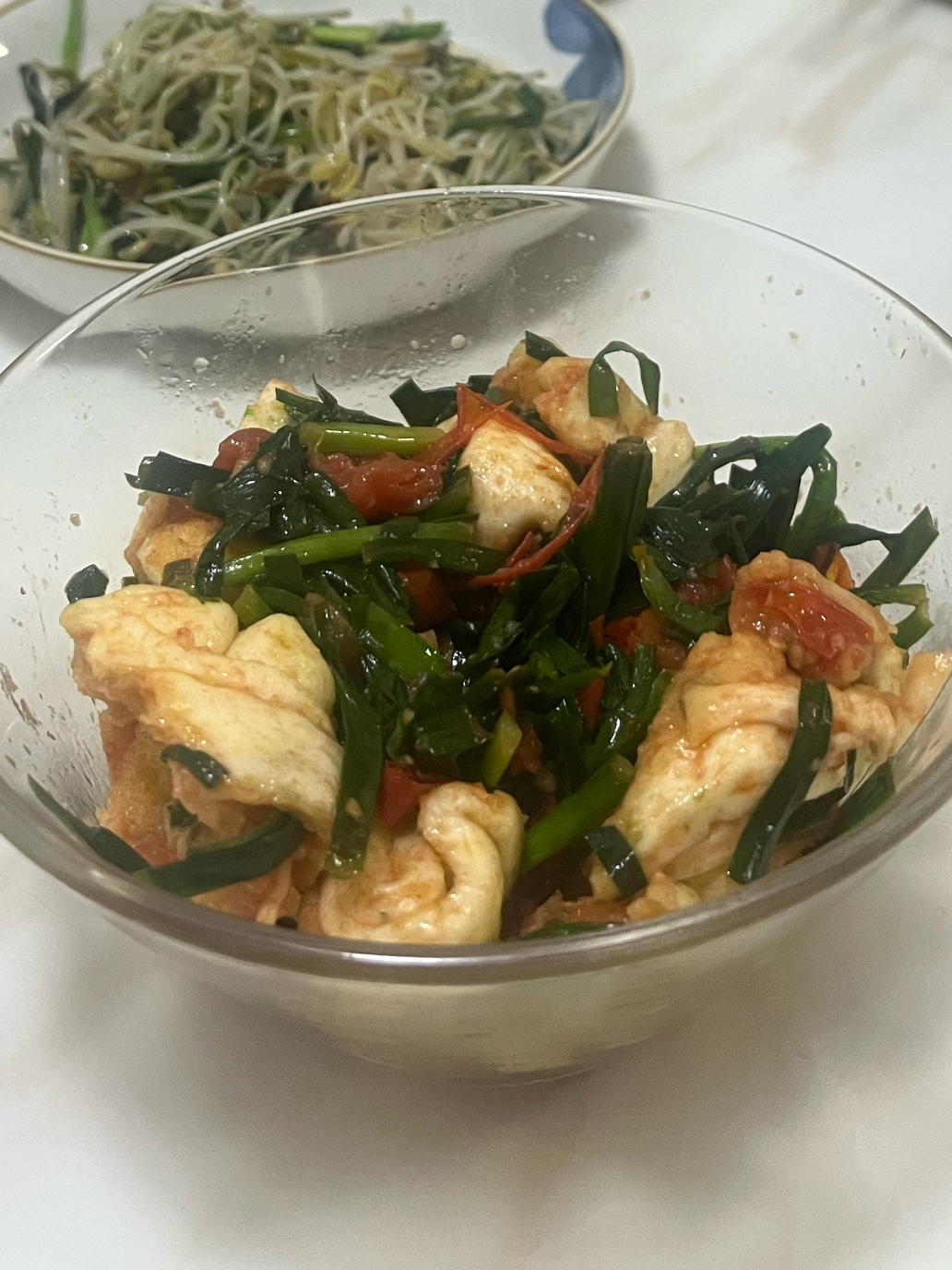 夏天的开胃菜—小番茄🍅炒韭菜