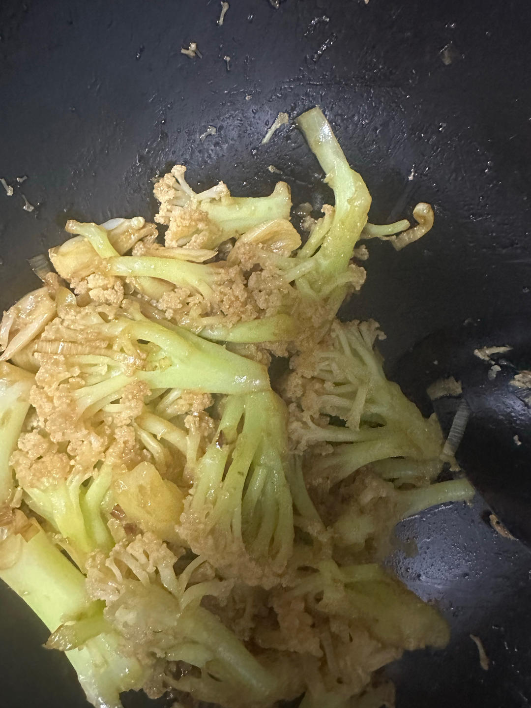 家常素炒菜花，清脆！