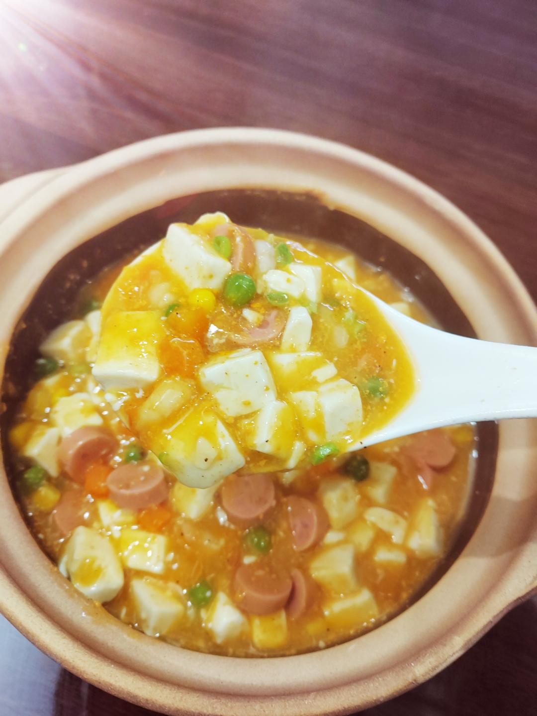 老丁的私房菜-蟹黄豆腐