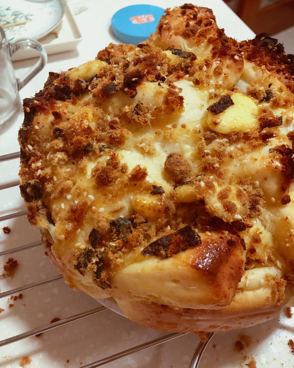 肉松手撕面包—超软会爆浆的面包哟