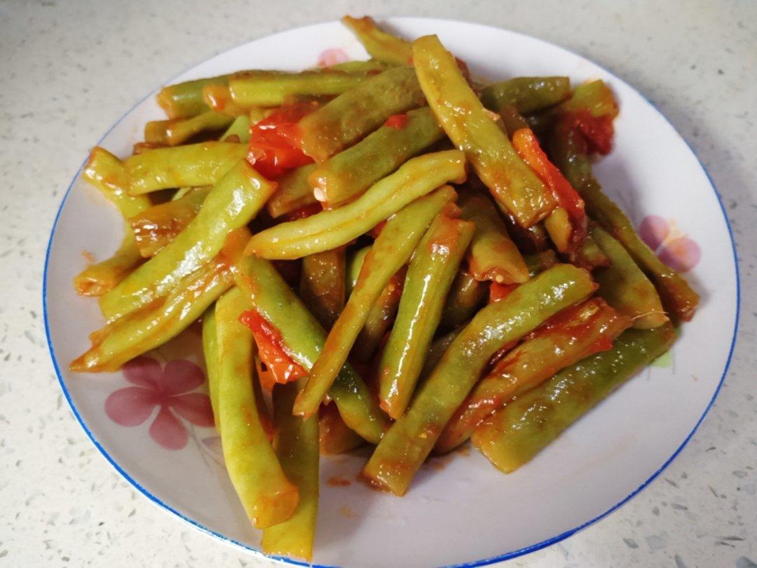 四季豆炒番茄