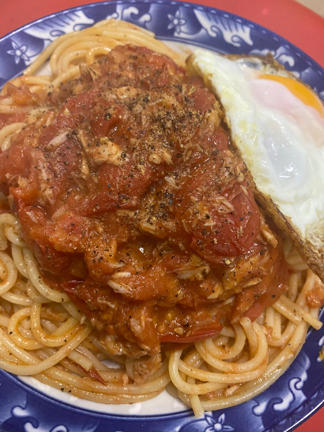 减脂金枪鱼番茄意面