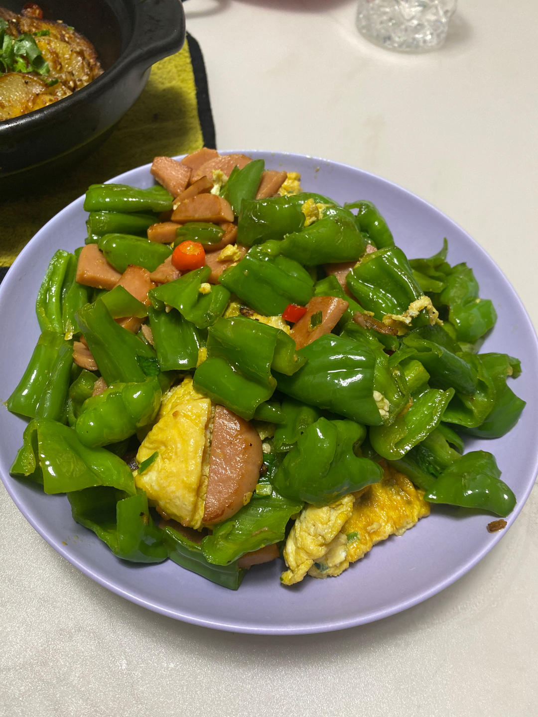 青椒火腿炒鸡蛋