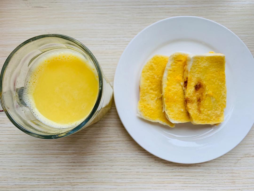 微波炉烤鸡蛋馒头片