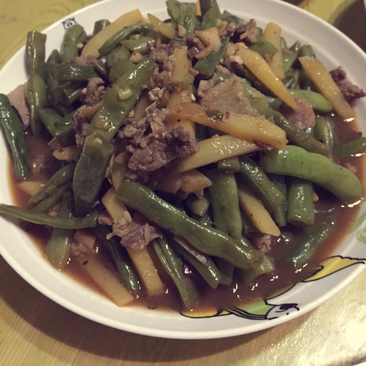 土豆炖豆角