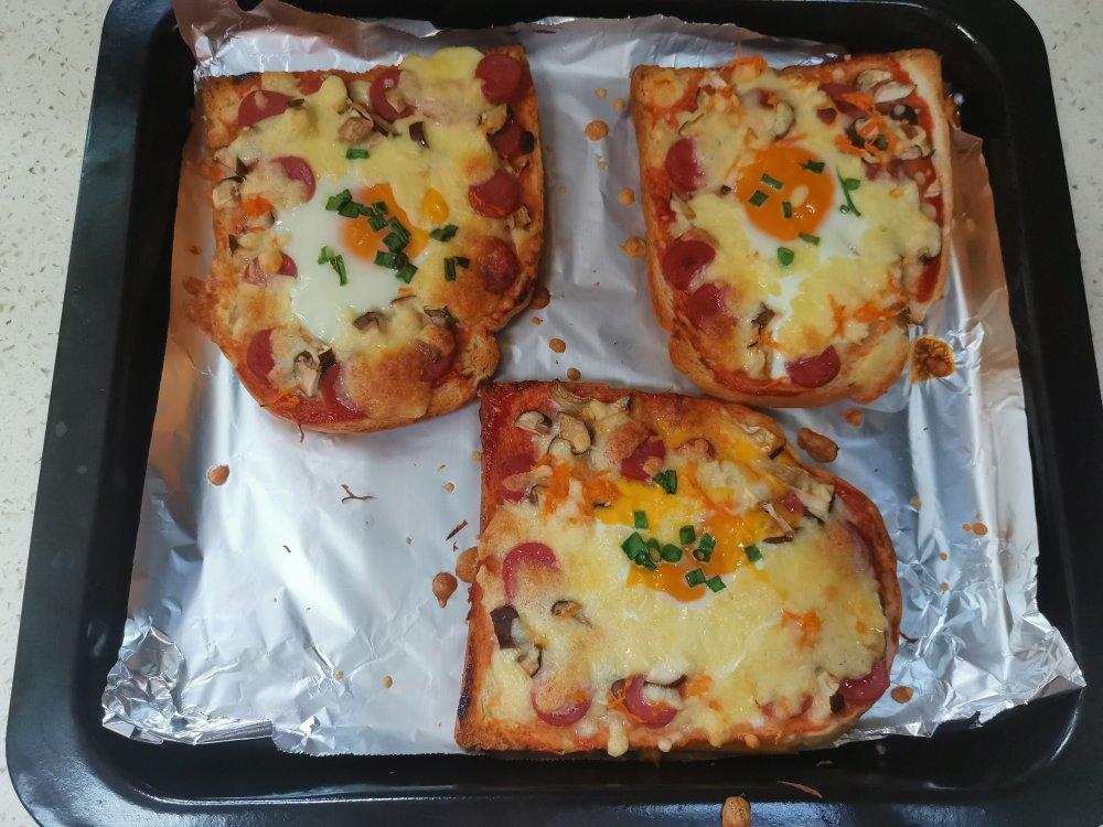 懒人吐司版披萨