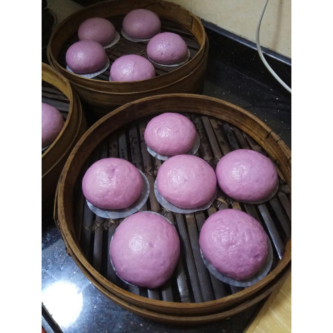 紫薯玫瑰馒头
