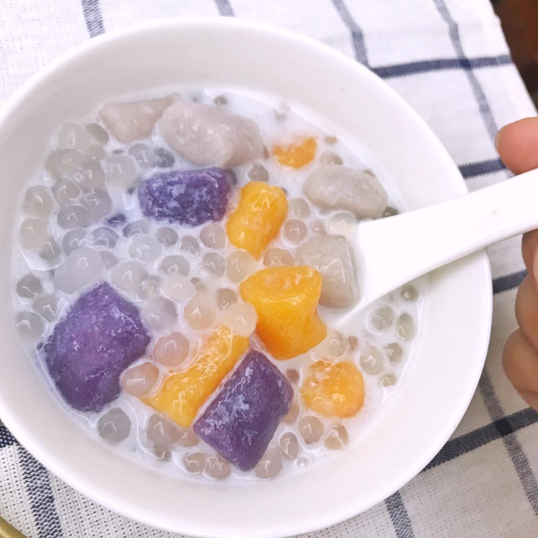 椰汁芋圆西米露的做法