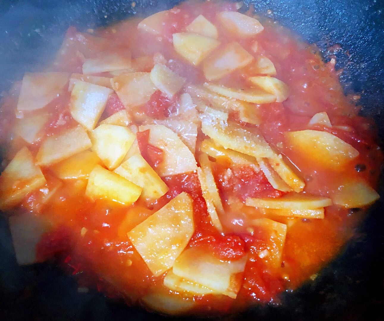 西红柿炒土豆片的做法 步骤8