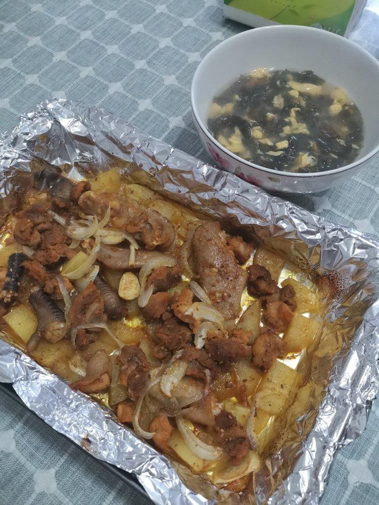 新奥尔良烤鸡腿土豆