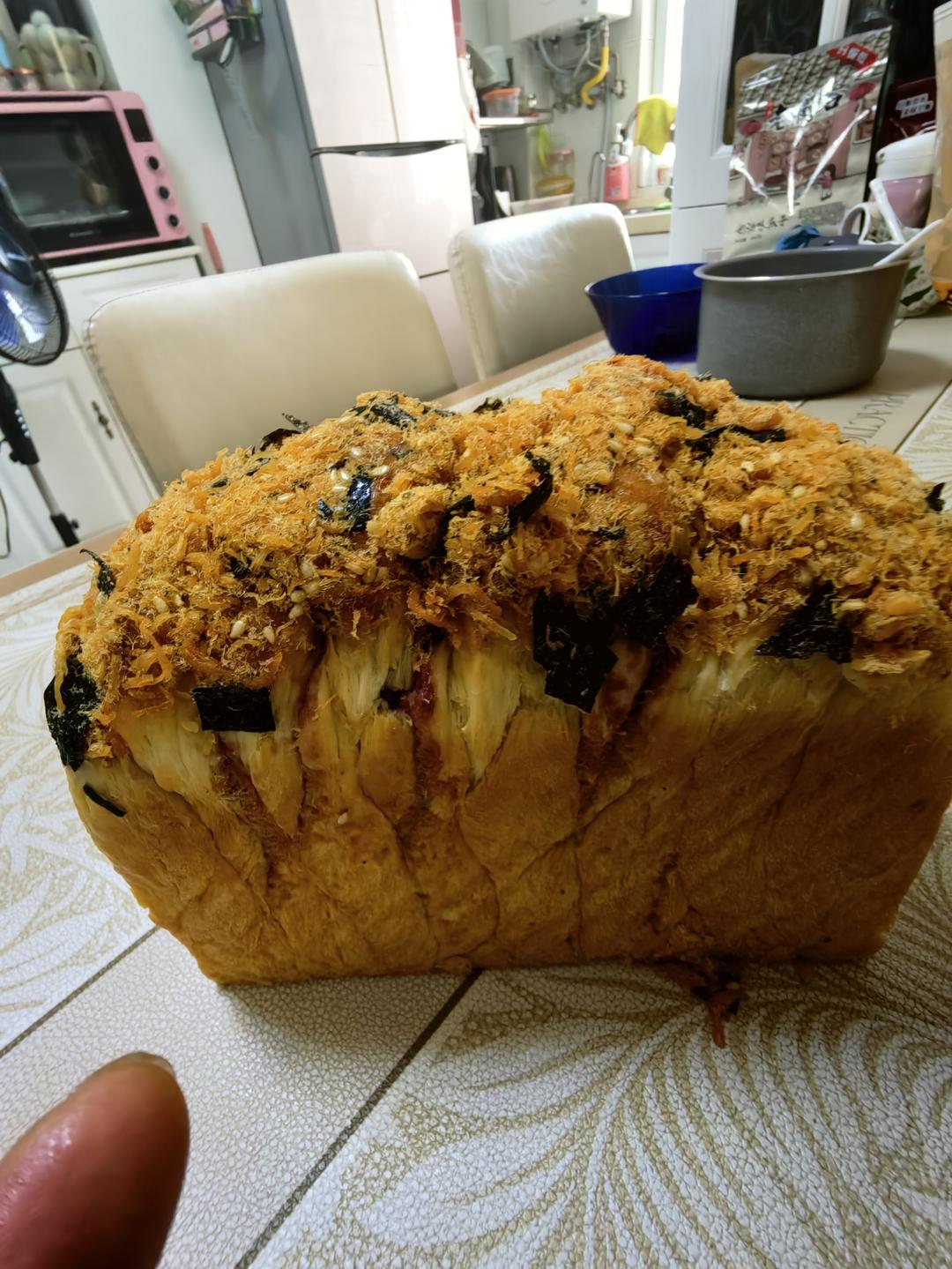 爆好吃的芋泥肉松吐司