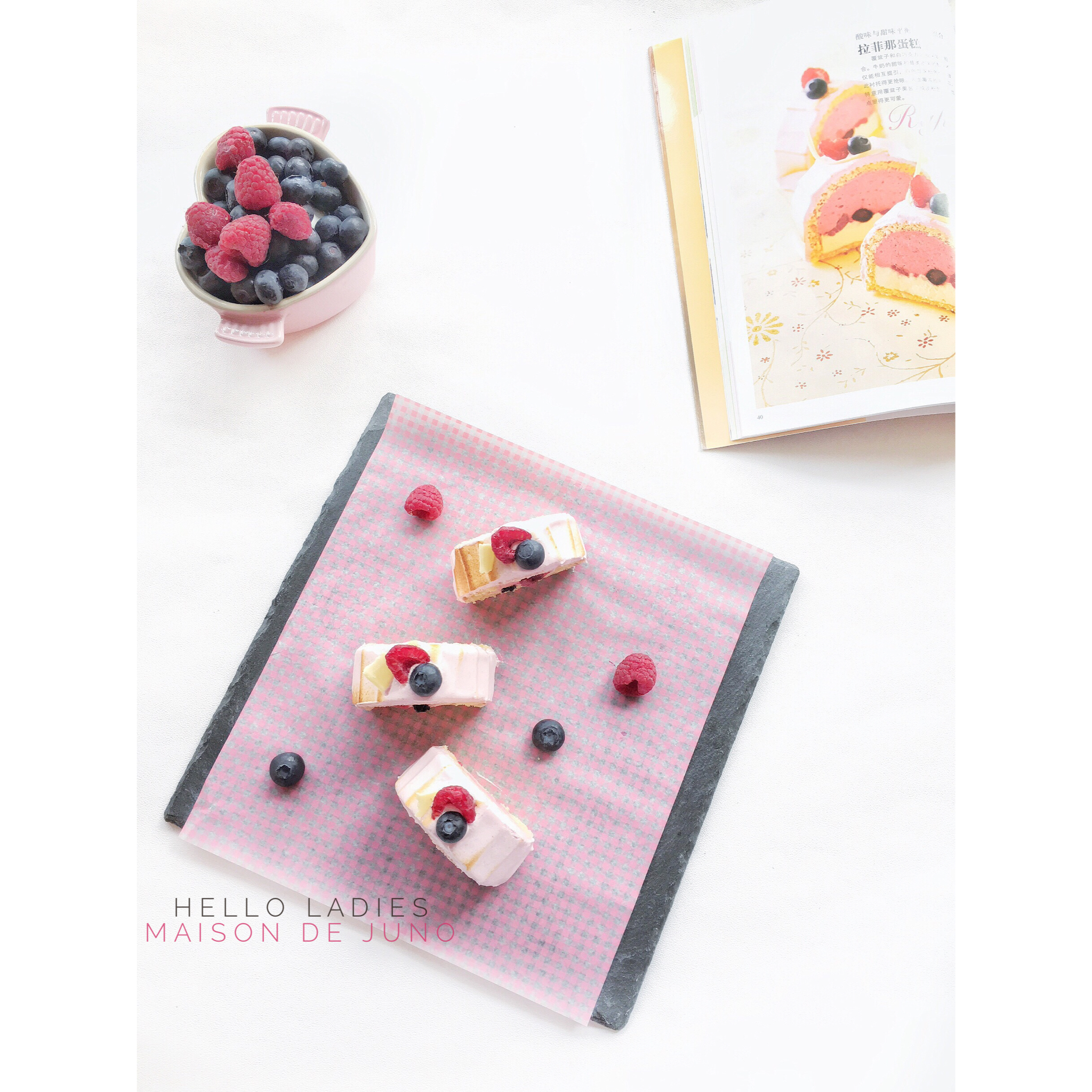 覆盆子白巧克力手指蛋糕卷 Rafina by 熊谷裕子