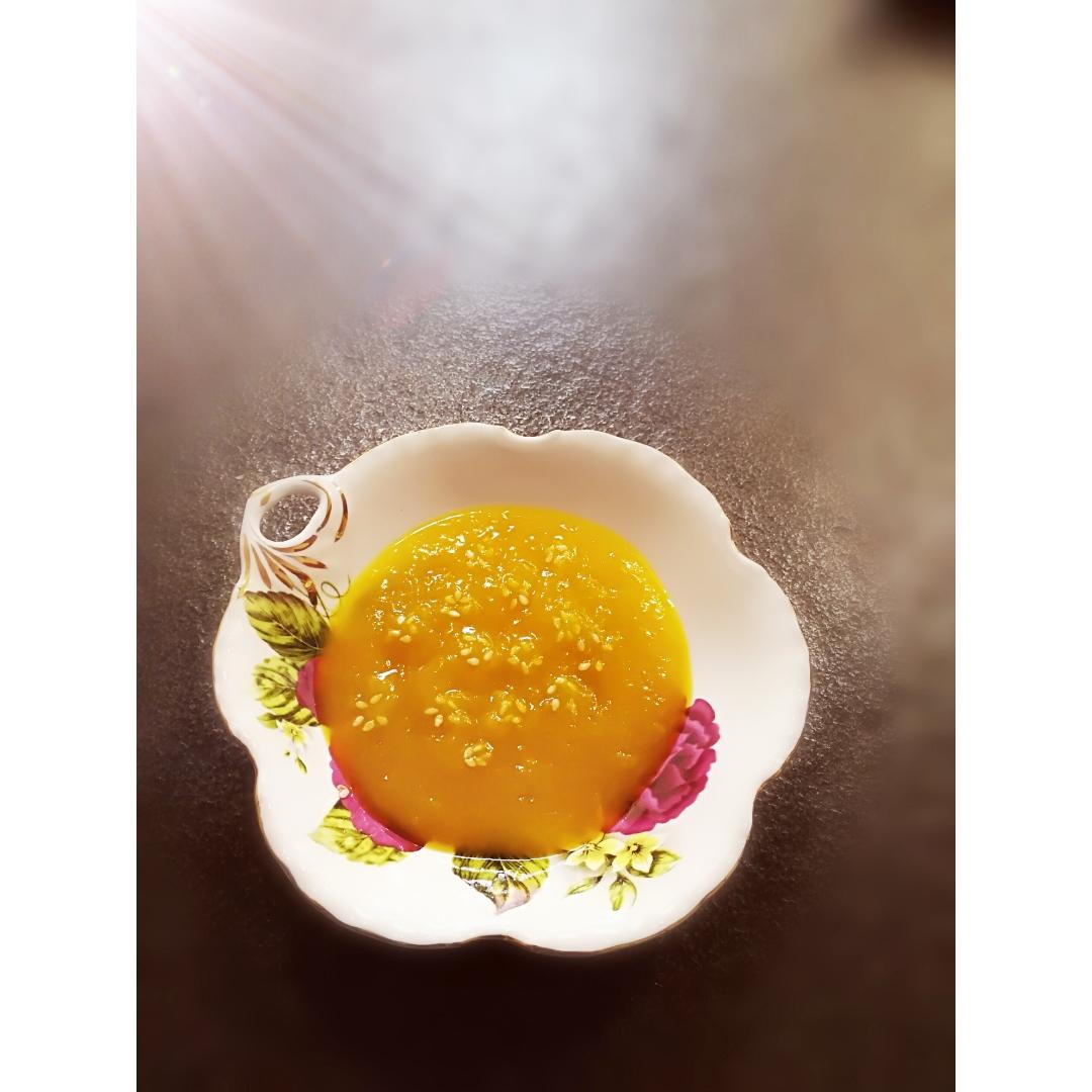 藕粉南瓜粥｜点缀芝麻花儿
